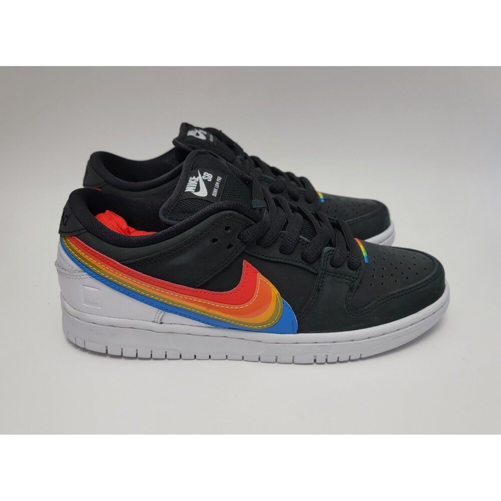 Nike x Polaroid SB Dunk Pro Low QS Shoes Rainbow Sneakers Womens 8.5 DH7722-001